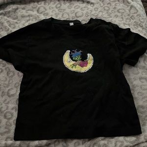 Graphic round neck tee